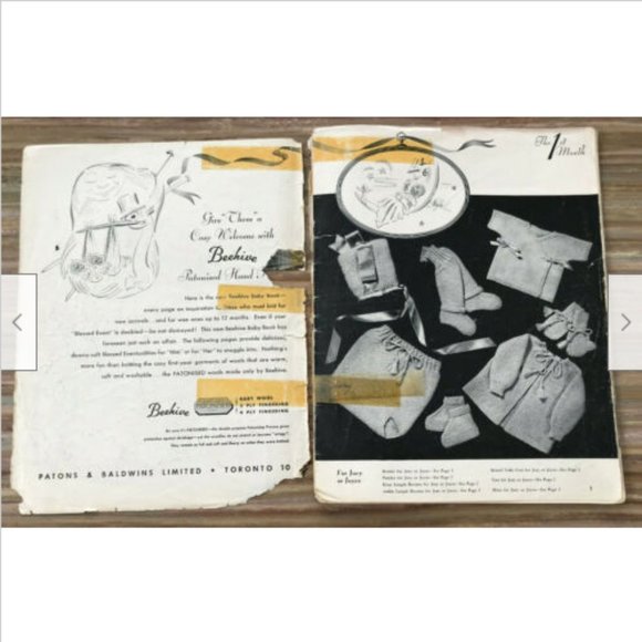 1940s Baby Styles by Beehive #41 Knitting Pattern Book Infant Layette Clothing - Picture 5 of 6